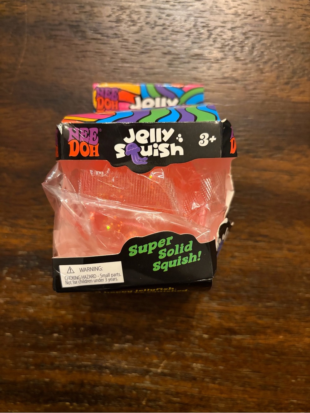 Nee Doh Jelly Squish Pink Glitter Jellyfish Sensory Fidget Toy